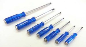 blue screwdrivers